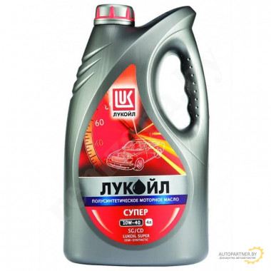 Моторное масло LUKOIL (ЛУКОЙЛ) SUPER 10W40 SG/CD / 19192 (4л)