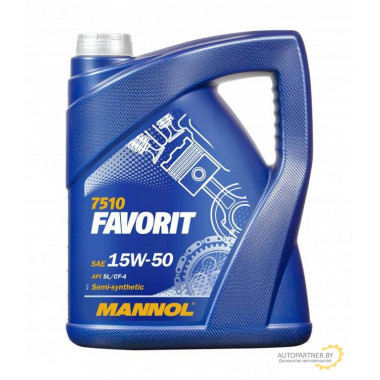 Моторное масло MANNOL FAVORIT 15W50 / 60 (5л)
