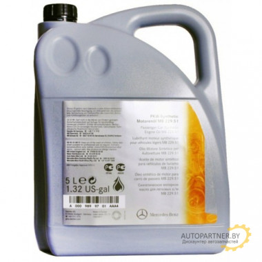 Моторное масло MERCEDES PKW SYNTHETIC  MOTORENOL 5W30 / A0009899701AAA4 (5л)