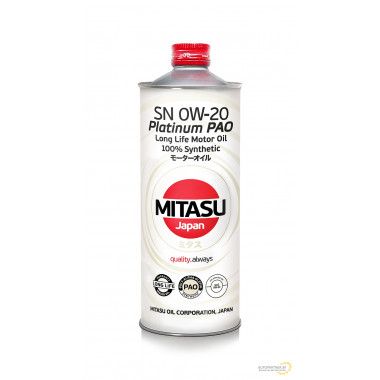 Моторное масло MITASU PLATINUM PAO SN 0W-20 / MJ-110-1 (1л)