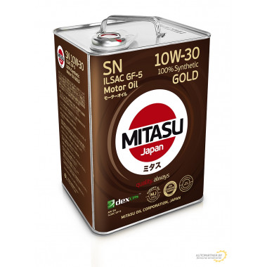 Моторное масло MITASU GOLD  SN 10W-30 / MJ-105-6 (6л)