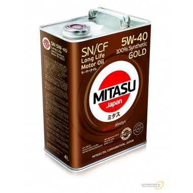 Моторное масло MITASU GOLD LL SN/CF 5W-40 / MJ-107-4 (4л)
