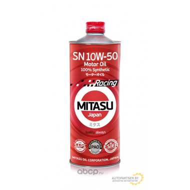 Моторное масло MITASU RACING MOTOR OIL SN 10W-50 / MJ-115-1 (1л)