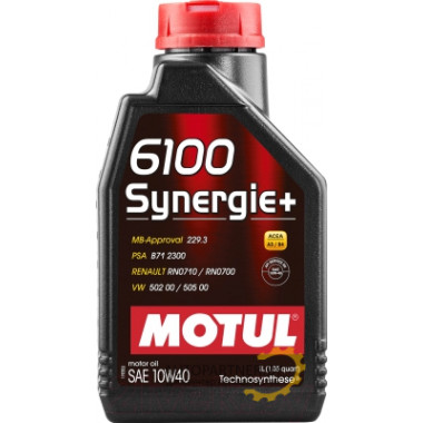 Моторное масло MOTUL 6100 SYNERGIE+ 10W40 / 108646 (1л)