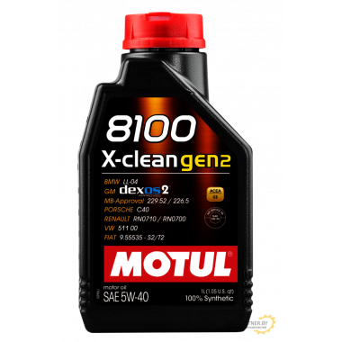 Моторное масло MOTUL 8100 X-CLEAN GEN2 5W40 / 109761 (1л)