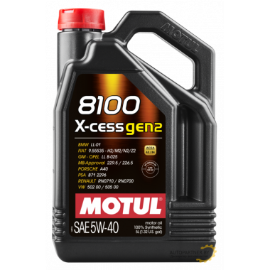 Моторное масло MOTUL 8100 X-CESS GEN2 5W40 / 109775 (4л)