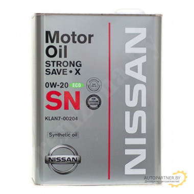 Моторное масло NISSAN STRONG SAVE X 0W20 / KLAN000204 (4л)