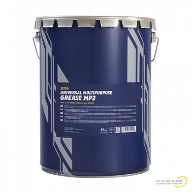 Многоцелевая густая смазка MANNOL MP-2 Multipurpose Grease 18 кг / 8114