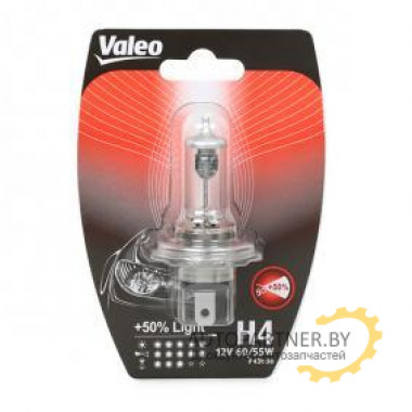 Лампа галогенная H4 12V 60/55W VALEO / 032510