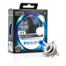 Лампа галогенная ColorVision Blue H4 12V 60/55W (2 шт.) PHILIPS / 12342CVPBS2