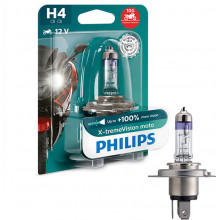 Лампа галогенная X-tremeVision Moto +100% H4 12V 60/55W PHILIPS / 12342XVBW