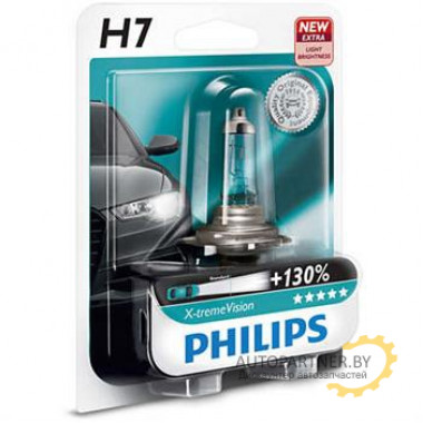 Лампа галогенная X-tremeVision +130% H7 12V 55W PHILIPS / 12972XVB1