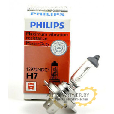 Лампа галогенная MasterDuty H7 24V 70W PHILIPS / 13972MDC1