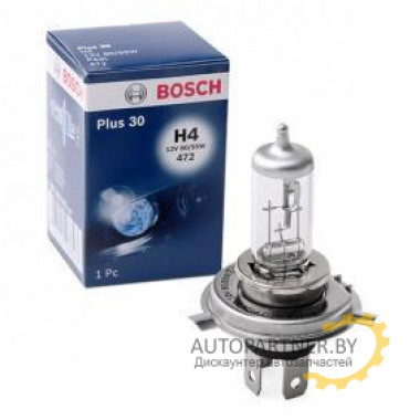 Лампа галогенная Plus 30 H4 12V 60/55W BOSCH / 1987302042