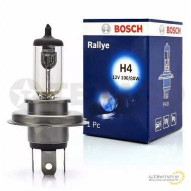 Лампа галогенная Rallye H4 12V 100/80W BOSCH / 1987302046