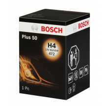 Лампа галогенная Plus 50 H4 12V 60/55W BOSCH / 1987302049