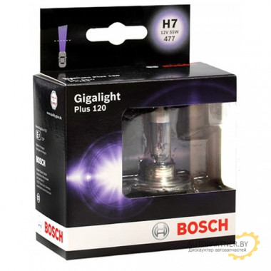 Лампа галогенная Gigalight Plus 120 H7 12V 55W BOSCH / 1987302170