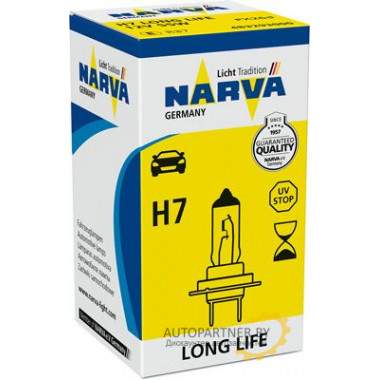 Лампа галогенная LongLife H7 12V 55W NARVA / 483293000