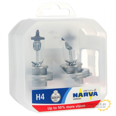 Лампа накаливания Range Power 50+ 12V 60/55W (2шт ) NARVA / 488612100