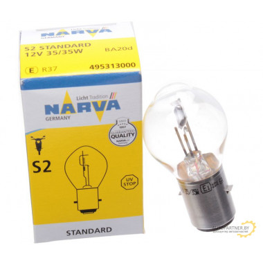 Лампа галогенная S2 12V 35/35W NARVA / 495313000
