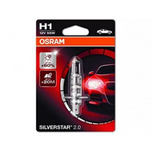 Лампа галогенная Silverstar +60% H1 12V 55W OSRAM / 64150SVS