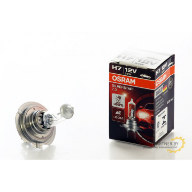 Лампа галогенная Silverstar +60% H7 12V 55W OSRAM / 64210SV2