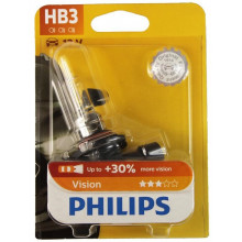 Лампа галогенная Vision +30% HB3 12V 60W PHILIPS / 9005PRB1