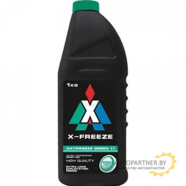 Антифриз X-FREEZE Green G11 -40°С готовый 1кг / 430206069