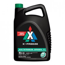Антифриз X-FREEZE Green G11 -40°С готовый 5кг / 430206070