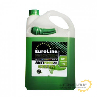 Антифриз EUROLINE GREEN G11 5кг / EurolineGREENG11зеленый45л5кг