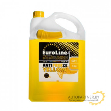 Антифриз EUROLINE YELLOW G11 5кг / EurolineYELLOWG11желтый45л5кг