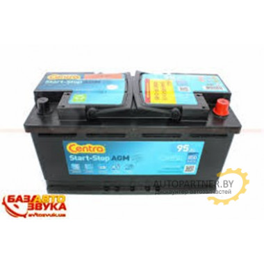 Батарея аккумуляторная CENTRA AGM Start&Stop аккумулятор 12V 105Ah 950A ETN 0(R+) B13 392x175x190 28,8kg