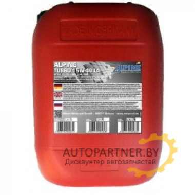 Моторное масло ALPINE TURBO 15W40 / 0100323 (20л)