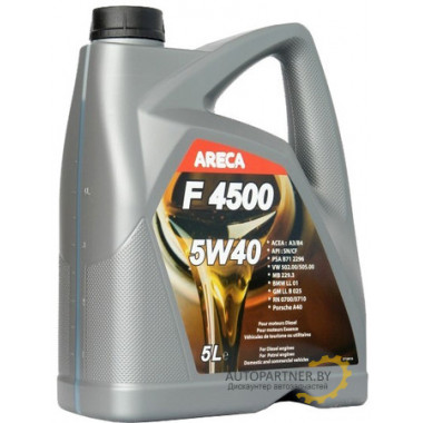 Моторное масло ARECA F4500 5W40 / 11452 (5л)