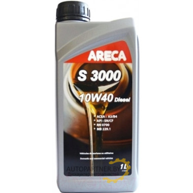 Моторное масло ARECA S3000 DIESEL 10W40 / 12201 (1л)