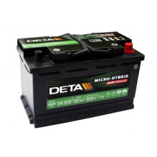 Аккумулятор DETA MICRO-HYBRID 80 А/ч / DK800