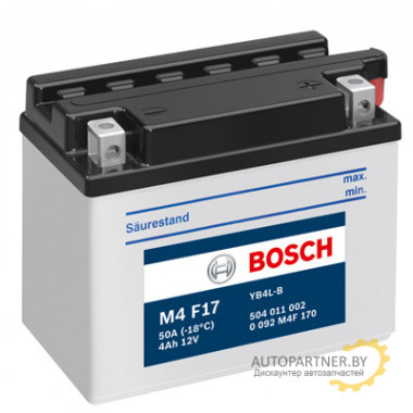 Аккумулятор BOSCH M4 F17 4 а/ч / 0092M4F170