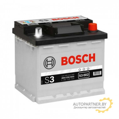 Аккумулятор BOSCH S3 002 45 а/ч / 0092S30020