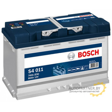 Аккумулятор BOSCH S4 Silver 011 80 А/ч / 0092S40110
