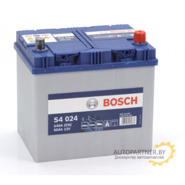 Аккумулятор BOSCH S4 Silver 024 60 а/ч / 0092S40240