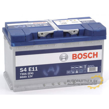 Аккумулятор BOSCH S4 EFB E11 80 А/ч / 0092S4E110