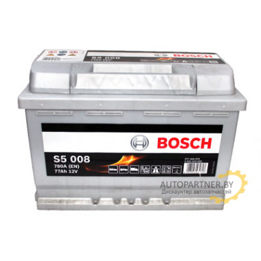 Аккумулятор BOSCH S5 Silver Plus 008 77 а/ч / 0092S50080