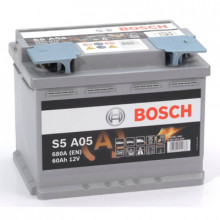 Аккумулятор BOSCH S5 AGM A05 60 А/ч / 0092S5A050