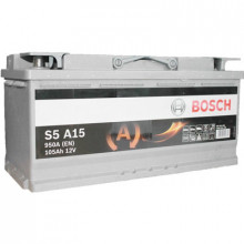 Аккумулятор BOSCH S5 AGM A15 105 А/ч / 0092S5A150