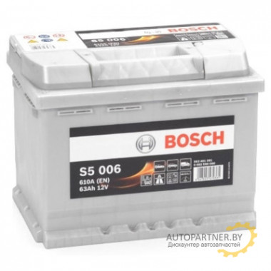 Аккумулятор BOSCH S5 Silver Plus 006 63 а/ч / 0092S50060