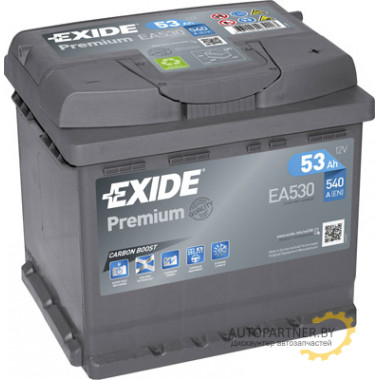 Аккумулятор EXIDE Premium 53 а/ч / EA530