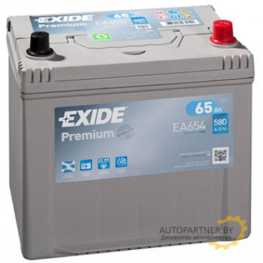 Аккумулятор EXIDE Premium 65 а/ч / EA654