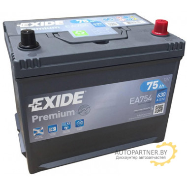 Аккумулятор EXIDE Premium 75 а/ч / EA754