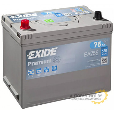 Аккумулятор EXIDE Premium 75 а/ч / EA755