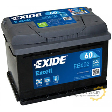 Аккумулятор EXIDE Excell 60 а/ч / EB602